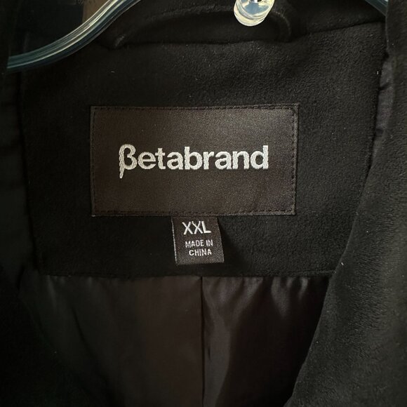 Never Worn Betabrand Bold Black Vegan Suede Moto Jacket in Women's Size XXL - Picture 3 of 11